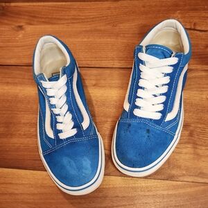 Vans sneakers, blue and white, size 6.5